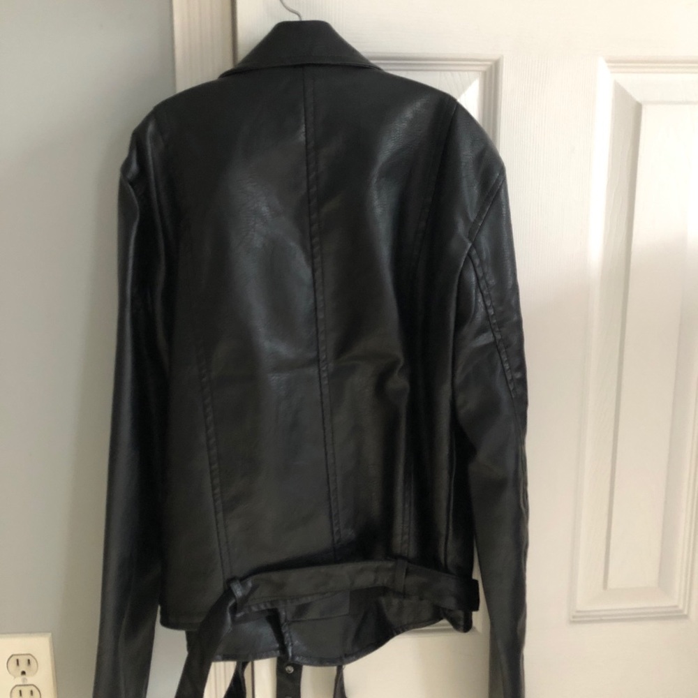 Faux leather bomber. - Picture 3 of 3